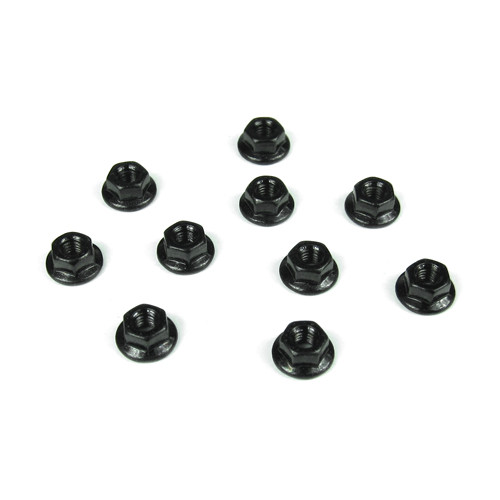 TKR1211-M3 Locknuts (flanged, black, 10pcs)