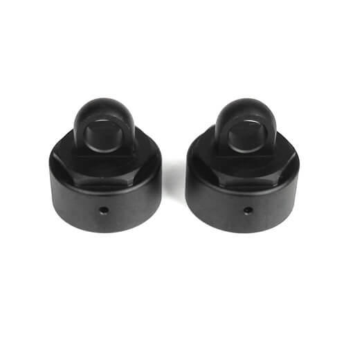 TKR6003B-Non-Vented Shock Caps (aluminum, black anodized, 2pcs)
