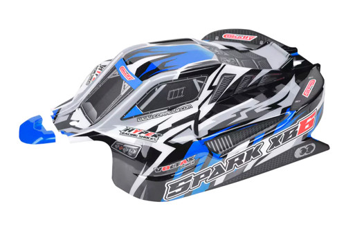 Team Corally - Polycarbonate Body - Spark XB6 - Blue - Cut - Decal Sheet - 1 pc