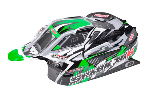 Team Corally - Polycarbonate Body - Spark XB6 - Green - Cut - Decal Sheet - 1 pc
