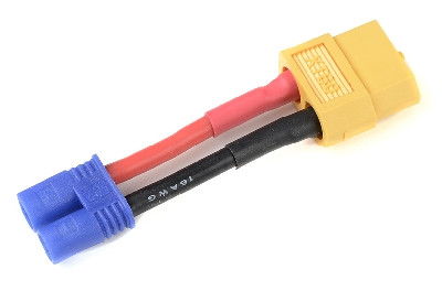 Revtec - Power adapter cable - EC-2 plug <=> XT-60 jack - 14AWG silicone cable - 1 St