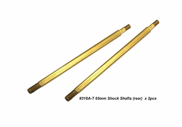 Shock Shafts titatium coated Buggy (rear) 65mm