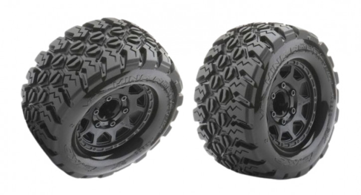 Jetko EX Tyre MT King Cobra Black Wheel 2.8" -1 Paar- Tekno MT410 2.0 +TRX Rustler-Hoss (2)