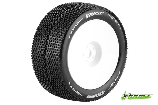 LOUISE T-Turbo Truggy Komplettrad/ Soft weiss 17mm Sechskant/0 Offset