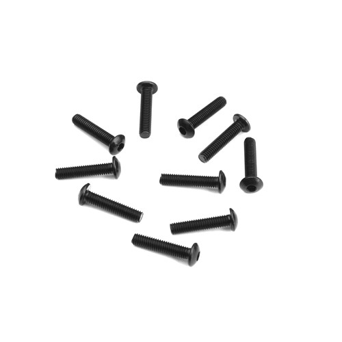 TKR1405-M3x14mm Button Head Screws (black, 10pcs)