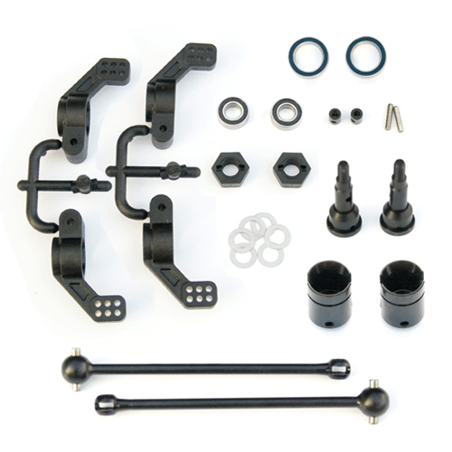 TKR1951X – M6 Driveshafts and Hub Carriers (2WD Electric Slash/Nitro Rustler/Nitro or Electric Stampede, rear)