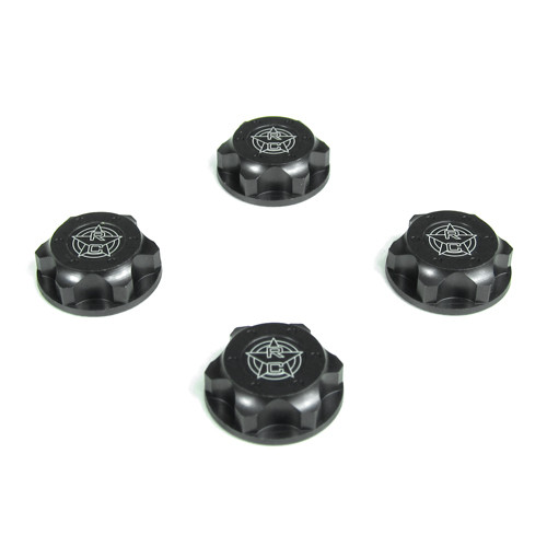 TKR5116C -Wheel Nuts (RC Logo, 17mm, gun metal anodized, M12x1.0, 4pcs)