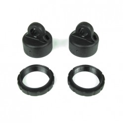 TKR6018-Shock Cap and Spring Adjustement Nuts(Kunststoff for 2 Shocks)