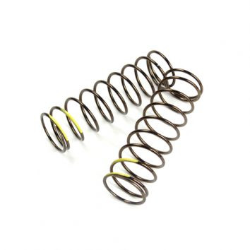 TKR8766-LF Shock Spring Set (front, 1.6 x 9.7, 4.47lb / in, 75mm, yellow)