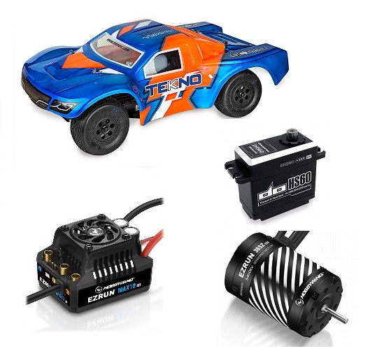 Tekno SCT 410 2.0 -Basher Combo  Hobbywing  Ezrun MAX10 G2 140A Combo 3665SD-3200kV + Doyono DHS60