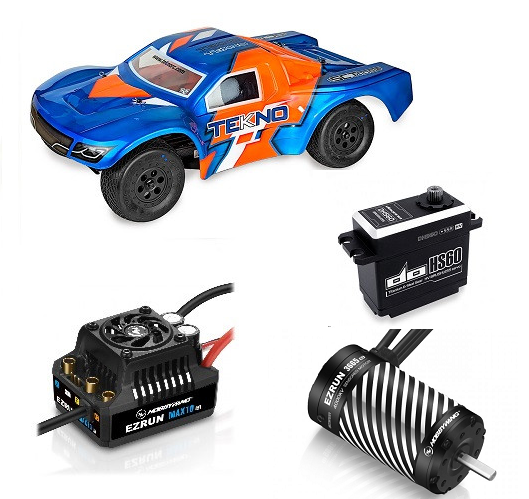 Tekno SCT 410 2.0 -Basher Combo  Hobbywing Ezrun MAX10 G2 140A Combo mit 3665SD-4000kV + Doyono DHS60