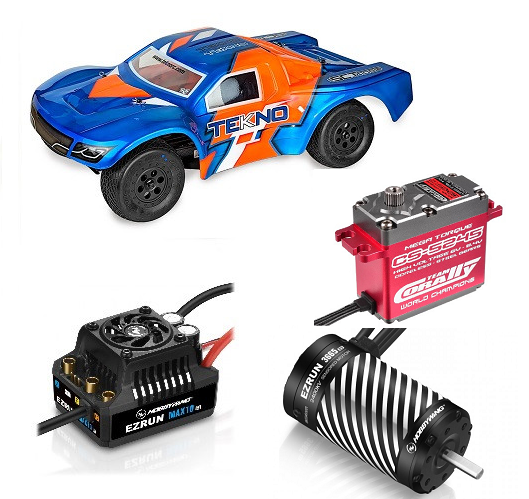 Tekno SCT410 2.0 -Basher Combo  Hobbywing Ezrun MAX10 G2 3665SD-2400kV + Corally CS-5245