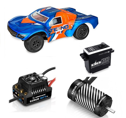 Tekno SCT 410 2.0 -Basher Combo  Hobbywing Ezrun MAX10 G2 3665SD-2400kV + Doyono DHS60