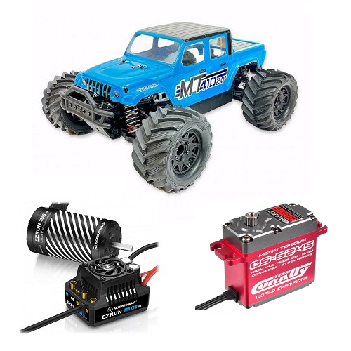 Tekno MT410 2.0 -Basher Combo  Hobbywing  Ezrun MAX10 G2 140A Combo 3665SD-3200kV + Corally CS-5245