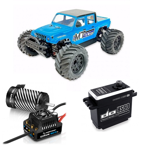 Tekno MT 410 2.0 -Basher Combo  Hobbywing Ezrun MAX10 G2 140A Combo mit 3665SD-4000kV + Doyono DHS60