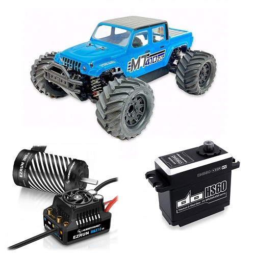 Tekno MT 410 2.0 -Basher Combo  Hobbywing Ezrun MAX10 G2 3665SD-2400kV + Doyono DHS60