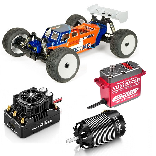 Tekno ET48 2.2 Racing Sparset Hobbywing Xerun XR8 Pro G3 Combo 4268SD 2200kV Corally CS5245