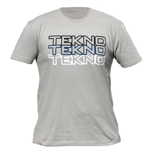 Tekno RC T-Shirt (Stacked Logo, Next Level, Light Gray) Gr.XL