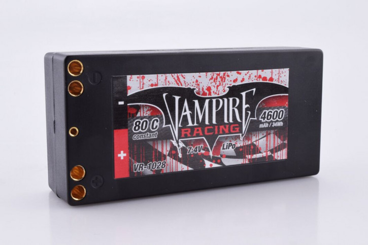 Vampire Racing 4600mAh 80C 7.4v 2S Short Stick Pack LiPo