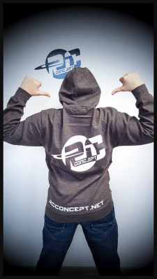 RC Concept Hoodie gray / brown XL