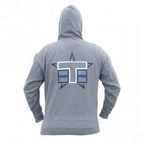 Tekno RC Zippered Hoodie (stacked logo, gray) Gr.M