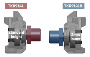TKR9141B – Adjustable Ackerman Spindles (-2mm, EB/NB 2.1, requires TKR9057B)